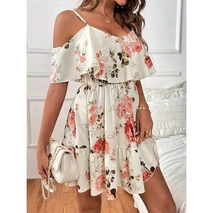 Mia - Weißes Blumen-Sommerkleid