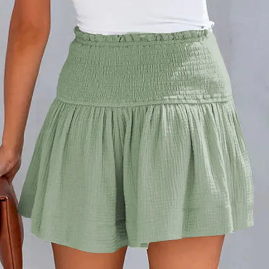 Ava - Grüne Gauze-Sommer Shorts