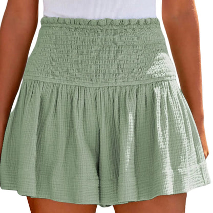 Ava - Grüne Gauze-Sommer Shorts