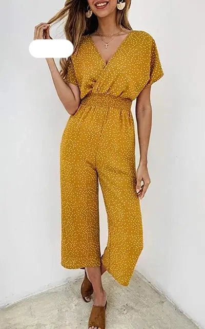 Grüner Jumpsuit mit Punkten - Mira