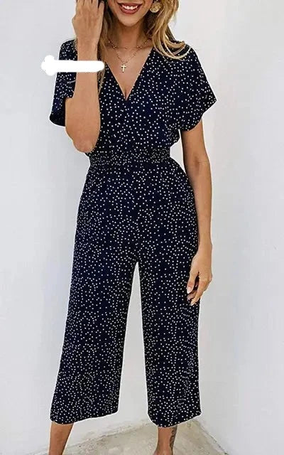 Grüner Jumpsuit mit Punkten - Mira