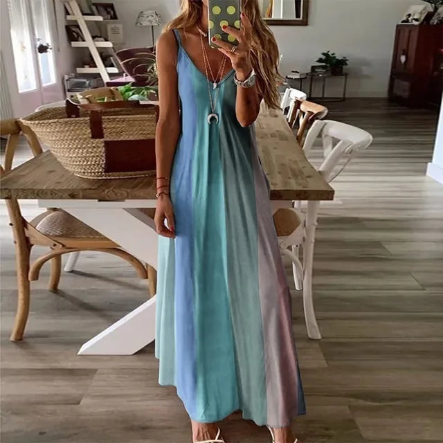 Mehrfarbiges Sommerkleid - Lena