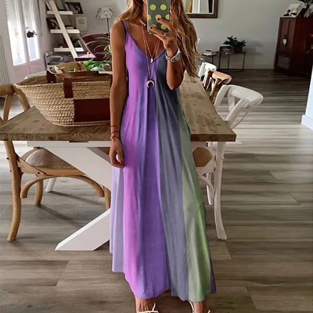 Mehrfarbiges Sommerkleid - Lena