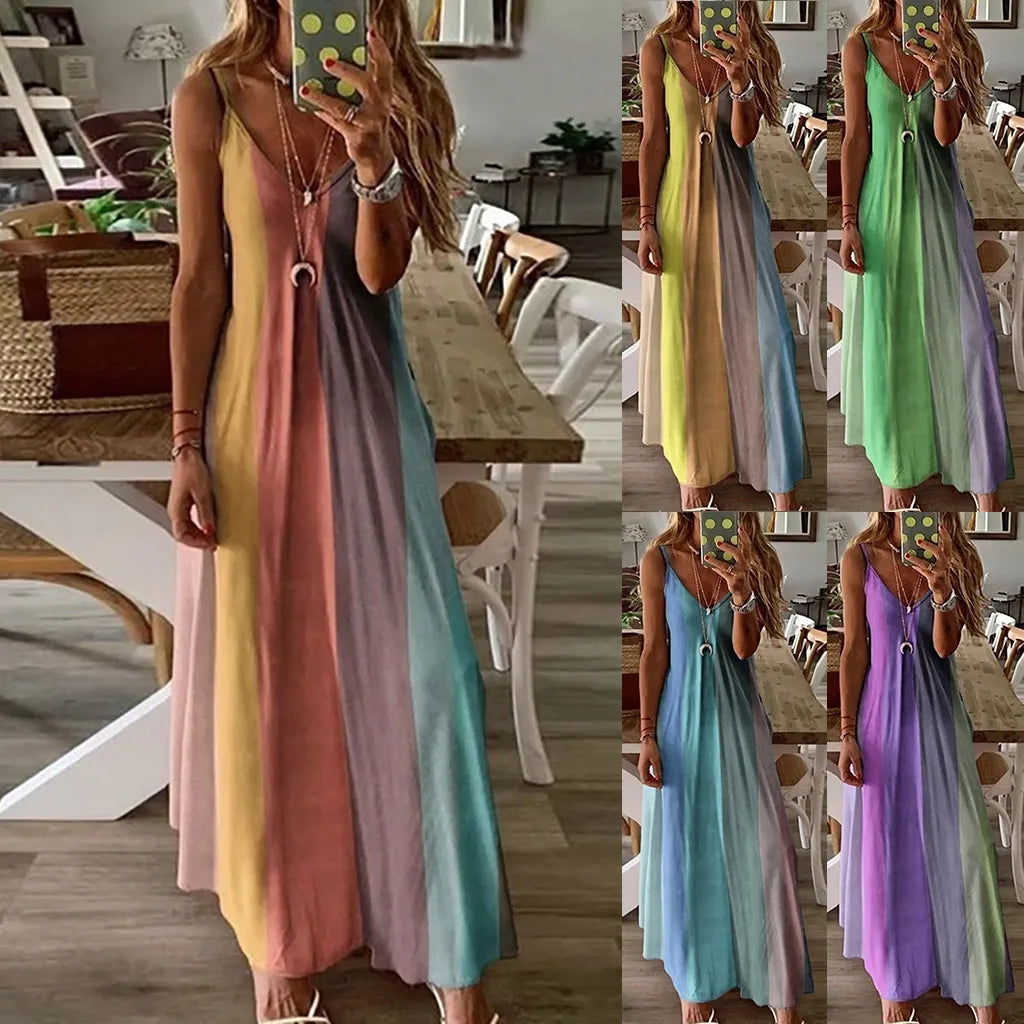Mehrfarbiges Sommerkleid - Lena