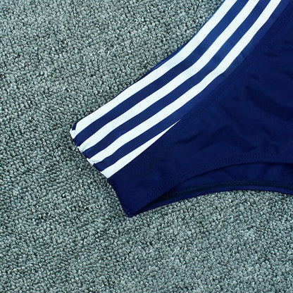 Helena - Gestreifter Marine-Push-Up Bikini