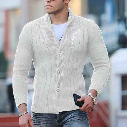Warmer, klassischer strickcardigan für herren – herren