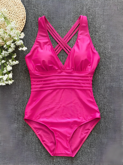 Ebony – Schwarzer Badeanzug mit Kreuzrücken