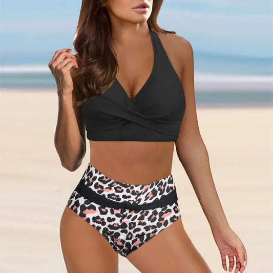 Lena - High-Waist-Bikini mit Animal-Print