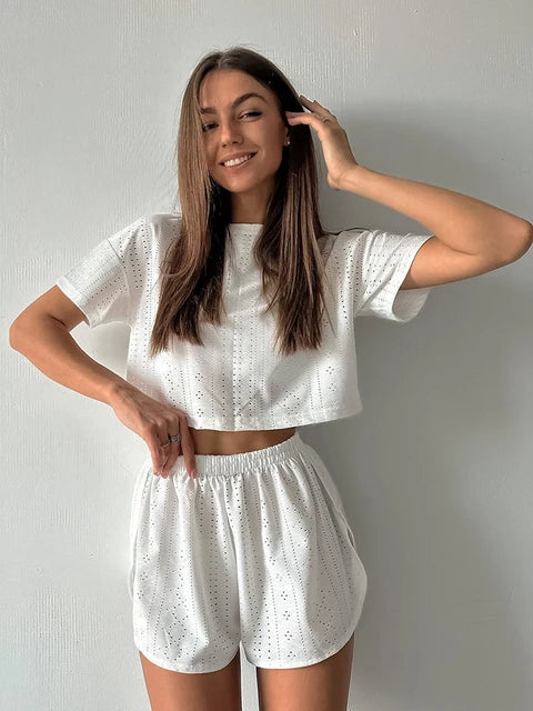 Schwarzes Wickelkleid-Set - Clara