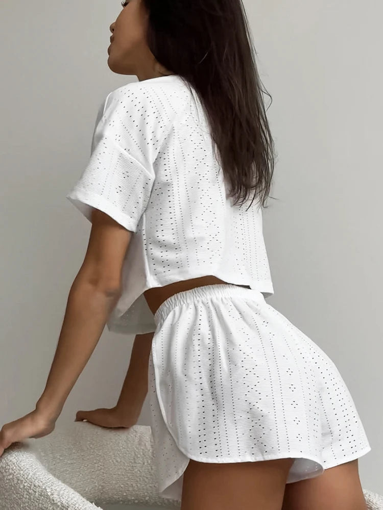 Schwarzes Wickelkleid-Set - Clara