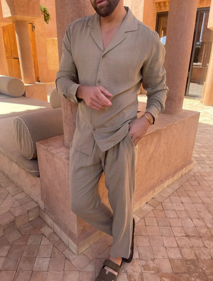 Friedrich klassisches leinenhemd – herren