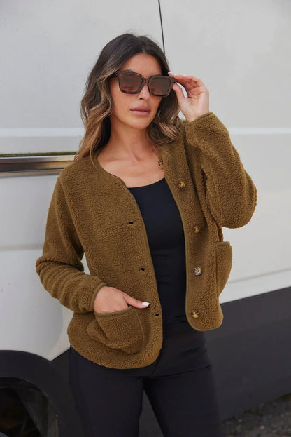 Ada teddyjacke im army-stil – damen