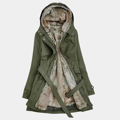 Eleganter damenparka Isabella mit kunstpelzfutter – damen