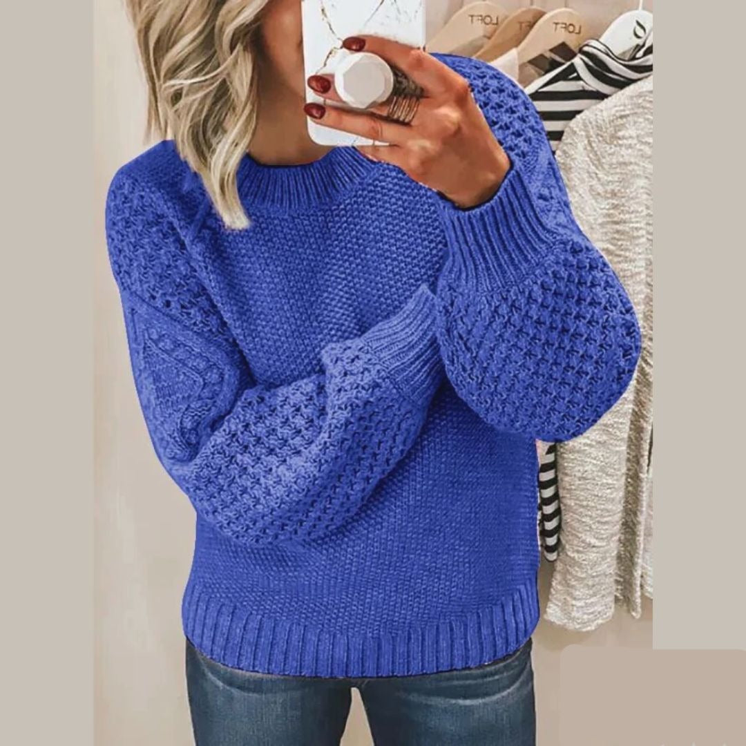 Super weicher strickpullover – blau