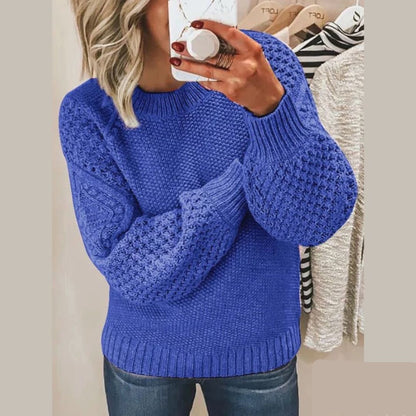 Super weicher strickpullover – blau