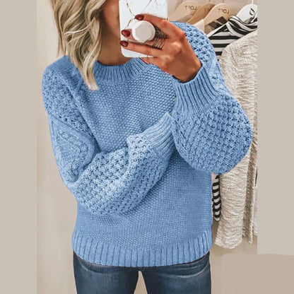Super weicher strickpullover – blau