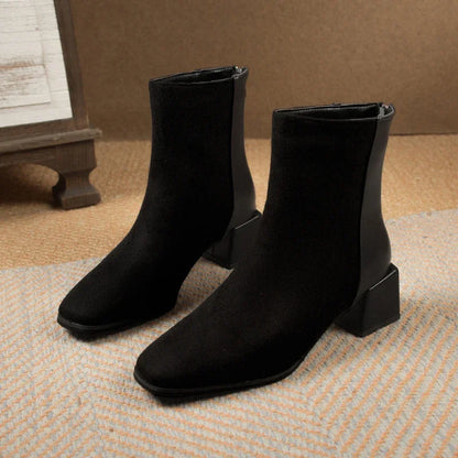 Braune Damen Ankle Boots mit Blockabsatz – Eleganter Allrounder für den Herbst