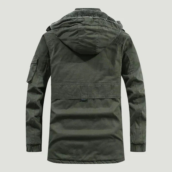 Fleece-winterjacke für herren mit kapuze – herren