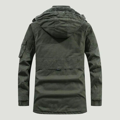 Fleece-winterjacke für herren mit kapuze – herren