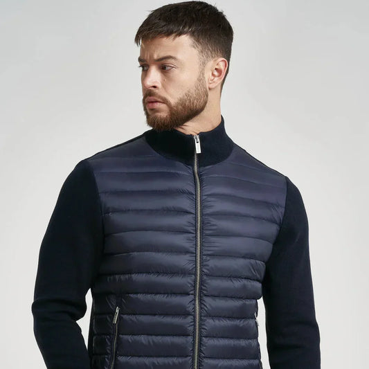 Herren-steppjacke mit reißverschluss vorne – herren