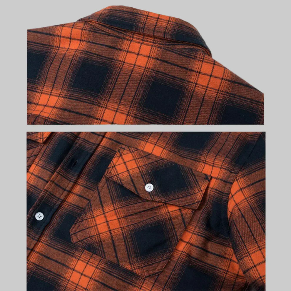 Herren-winterjacke mit fleecefutter und karomuster – herren