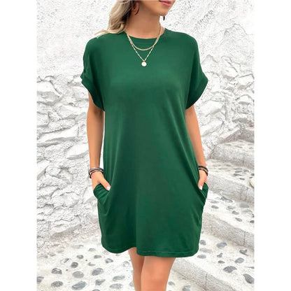 Grünes T-Shirt-Kleid - Selina