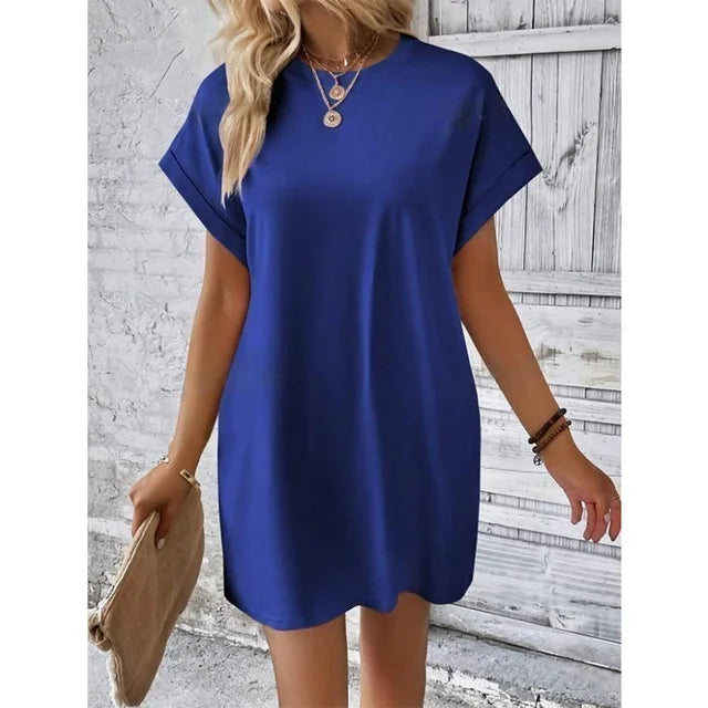 Grünes T-Shirt-Kleid - Selina