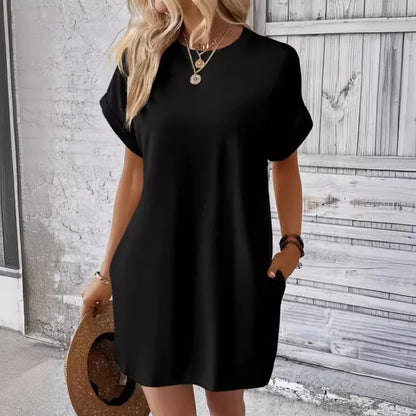 Grünes T-Shirt-Kleid - Selina