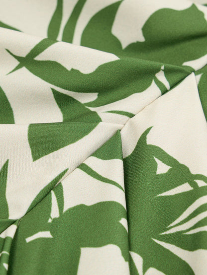 Grün-Weißer Midirock Sommer - Sophia