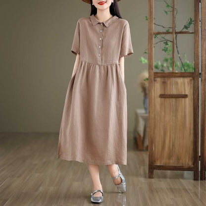 Elegantes Hemdblusenkleid mit Taillenakzent