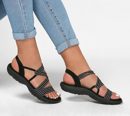 Schwarze Strappy Sandalen - Anna