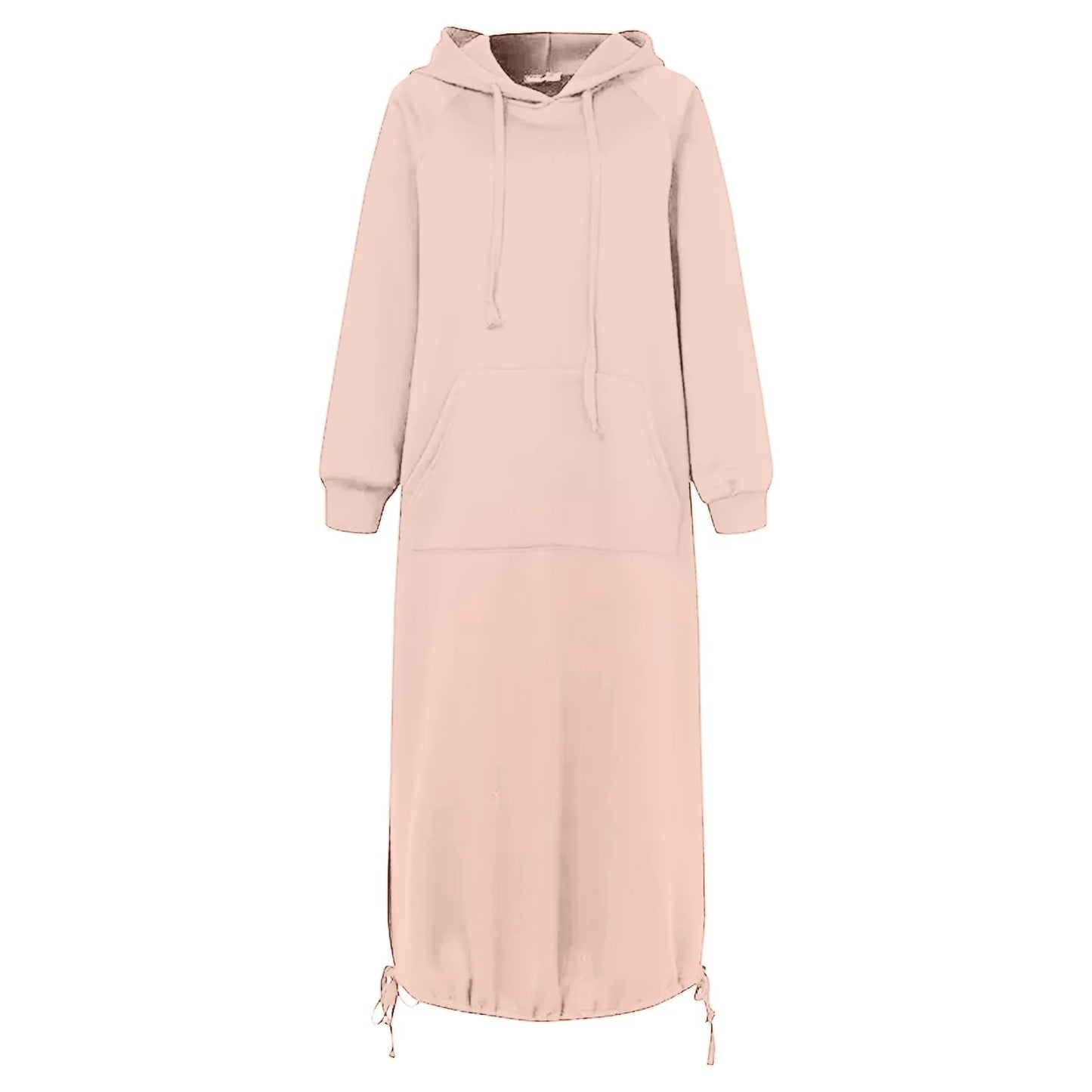 Urbanes hoodie-kleid mit kängurutasche