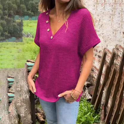 Luisa - Elegantes Schwarzes Strick-Shirt