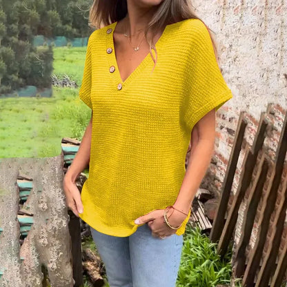 Luisa - Elegantes Schwarzes Strick-Shirt