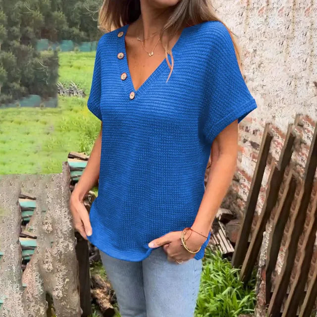 Luisa - Elegantes Schwarzes Strick-Shirt