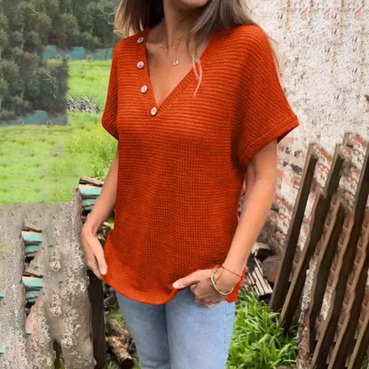 Luisa - Elegantes Schwarzes Strick-Shirt