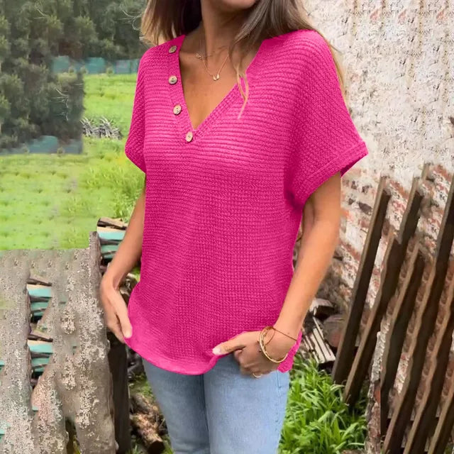 Luisa - Elegantes Schwarzes Strick-Shirt