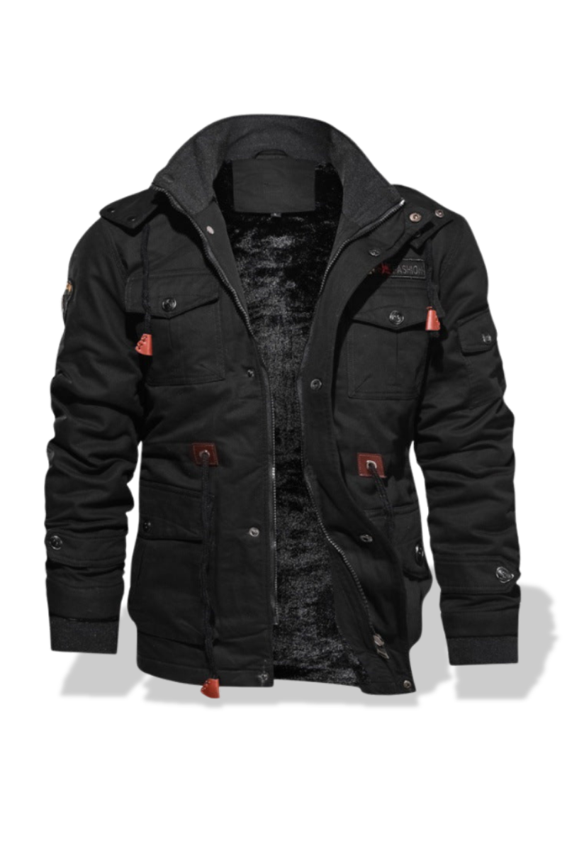 Herren Winterjacke Schwarz - Tobias