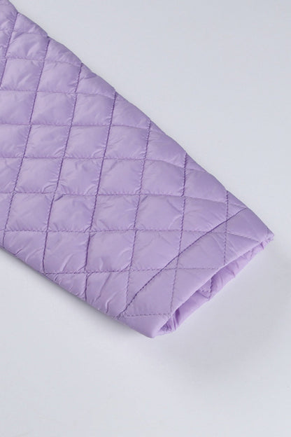 Rhombus-Reißverschluss-Jacke mit Taschen