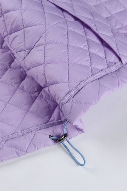 Rhombus-Reißverschluss-Jacke mit Taschen