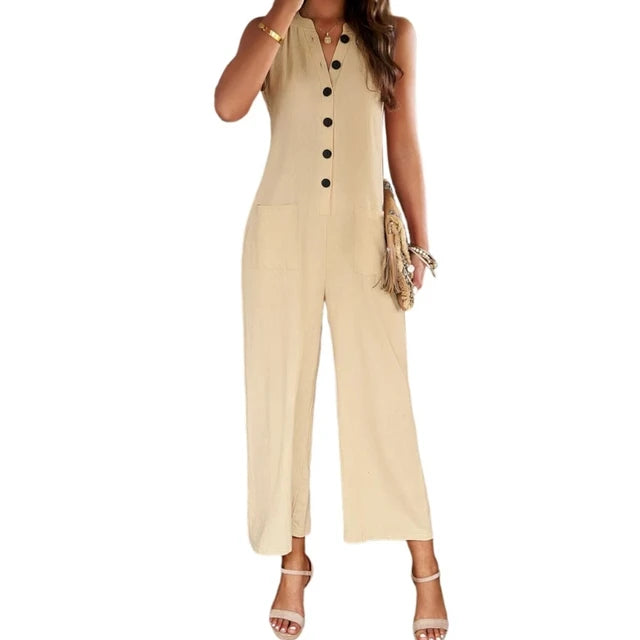 Blaues Business-Jumpsuit - Mia
