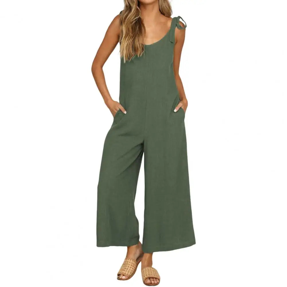 Gelber Jumpsuit mit Schleifen - Emilia