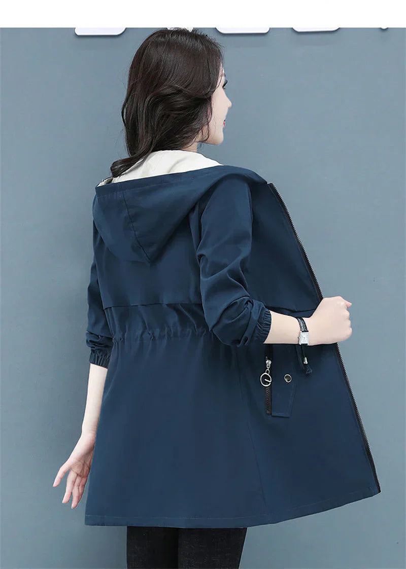 Wolf lange windbreaker-jacke