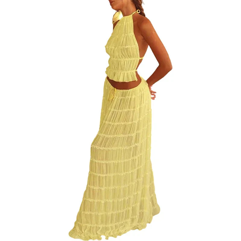 Variant image for Damen Anzug Schwarz Größe M Polyester Rückenfrei Boho Design-4