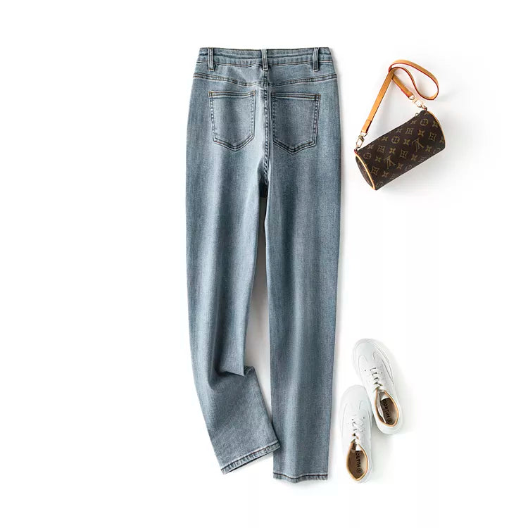 Schwarze High-Waist Jeans - Sophia