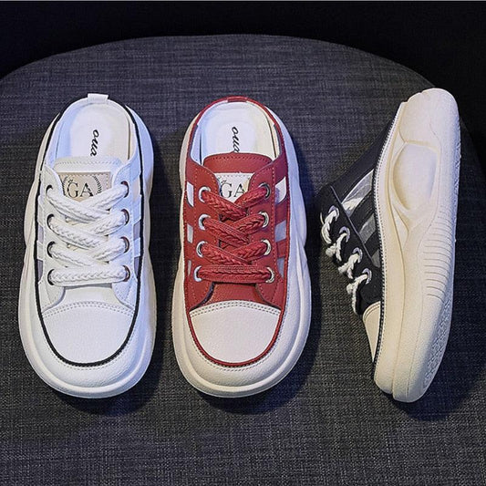 Lena – Rote Leichte Orthopädische Slippers