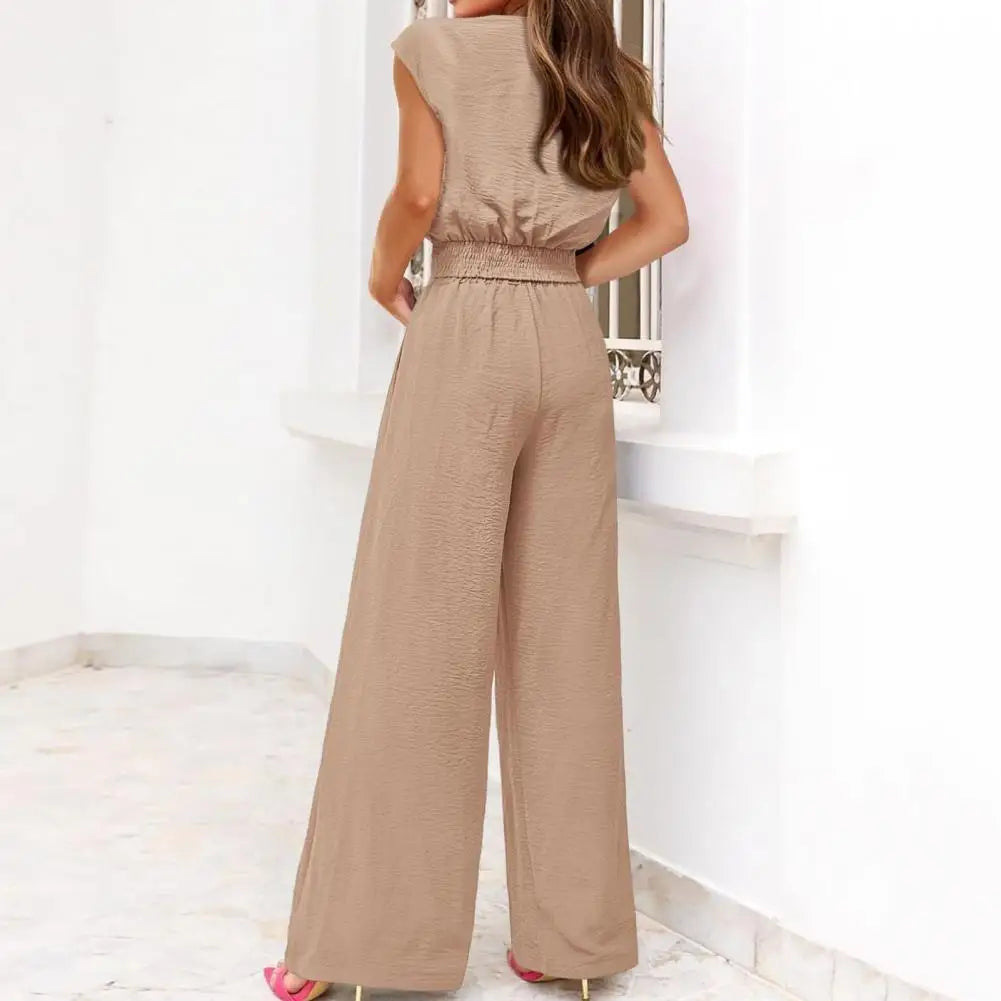 Khaki Eleganz Jumpsuit - Julia