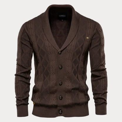 Warme herren-strickjacke mit knöpfen – herren