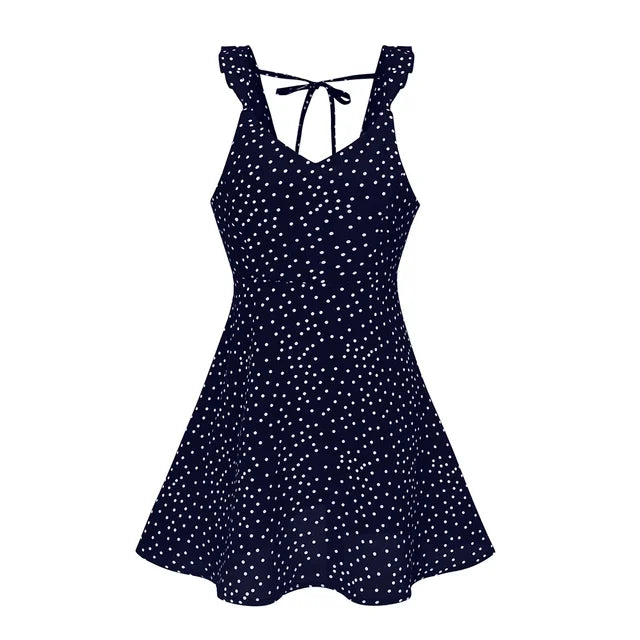 Schwarzes Pünktchen Sommerkleid - Bella