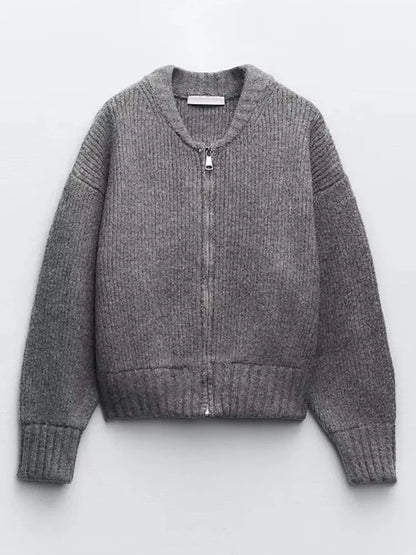 Mia strickjacke mit reißverschluss – damen